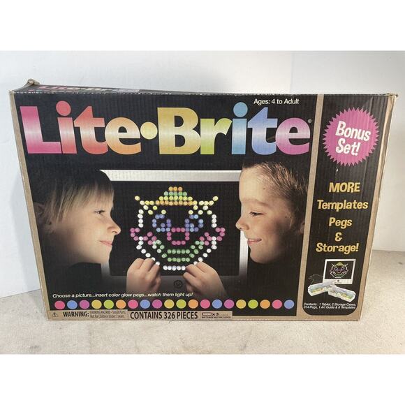 Lite Brite Magic Screen Bonus Set 326 Pieces - Picture 2 of 10